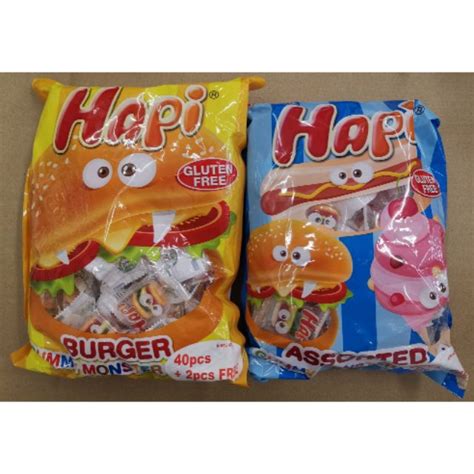 Hapi Burger Gummyassorted Gummy Monster 40pcs Shopee Malaysia