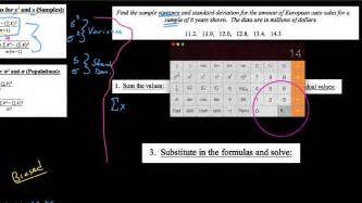 P S 332 Shortcut Formulas For Calculating Sample Variance And