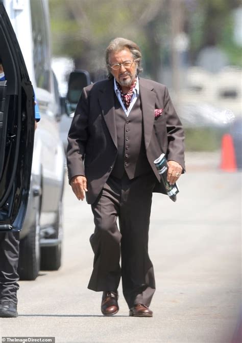 Al Pacino Looks Dapper In A Brown Three Piece Suit While On Set Of A