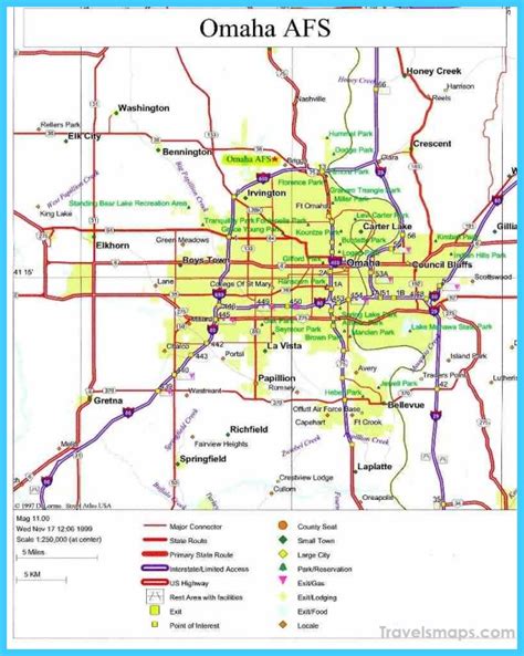 Map Of Omaha Nebraska Travelsmapscom