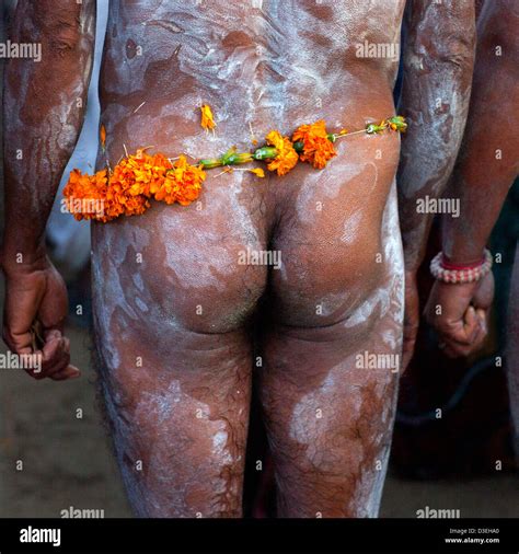 Naked Naga Sadhu Maha Kumbh Mela Allahabad India Stock Photo Alamy