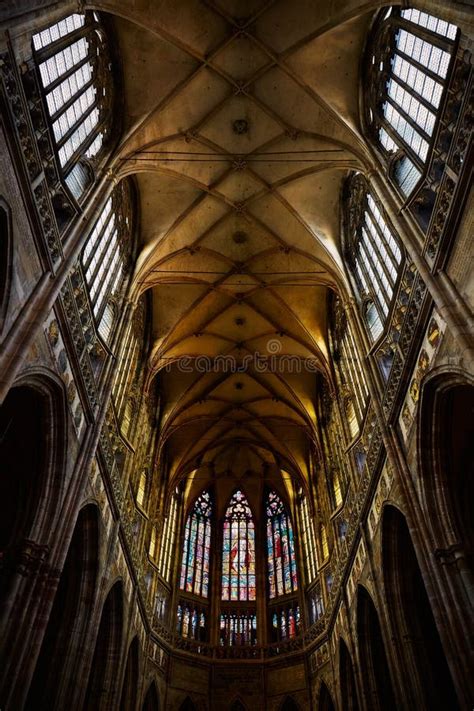 Inside St Vitus Cathedral Prague Stock Image Image Of Republic