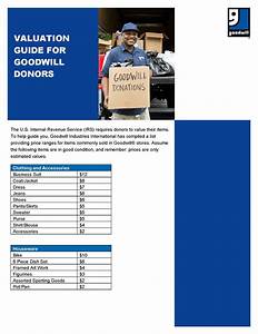 Donation Valuation Guide Goodwill Industries Of Southeastern Michigan