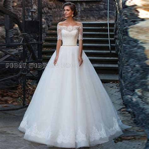Find A Beautiful Ivory Lace Wedding Dresses Elegant Boat Neck Wedding