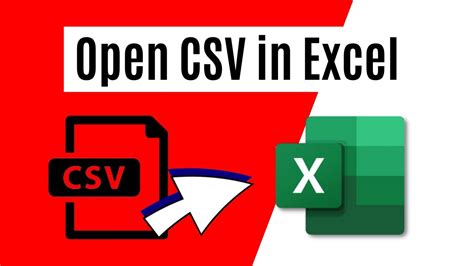 How To Open Csv File In Excel Youtube