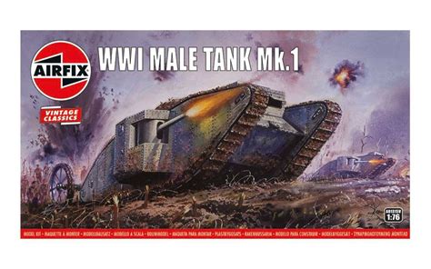 Airfix Wwi Male Tank Scale Plastic Model Kit Hobbies