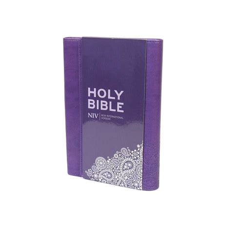 Niv Thinline Bible Purple Soft Tone With Clasp Uk New