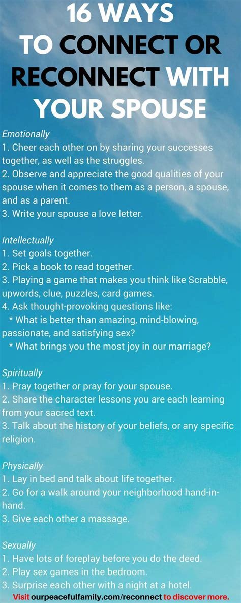 How To Reconnect With Your Spouse Emotionally Sexually Spiritually And Intellectually