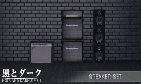 Ts4 Speaker Set Noir And Dark Sims