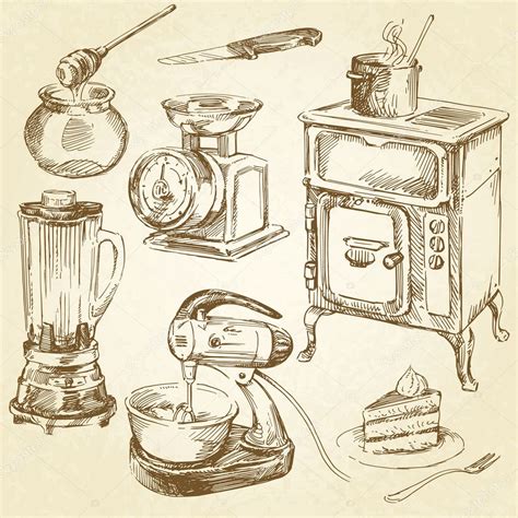 Dibujos Utensilios De Cocina Antiguos Antiguos Utensilios De Cocina