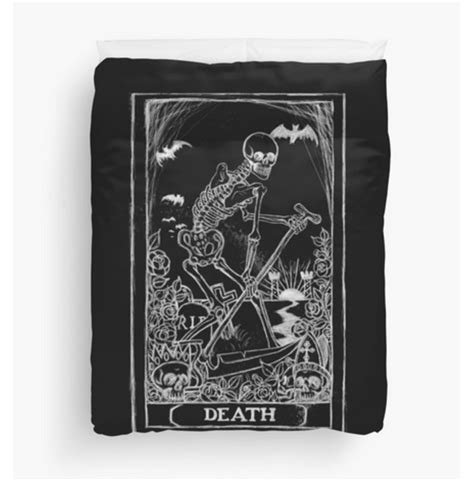 Transformation, endings, change, transition, letting go, release. Death Card Tarot Card Comforter | RebelsMarket