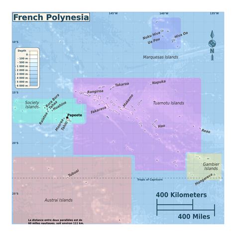 Large Regions Map Of French Polynesia French Polynesia Oceania