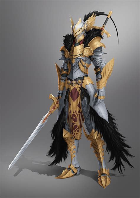 Artstation Knight Practice Eagle Jin Fantasy Concept Art Dark