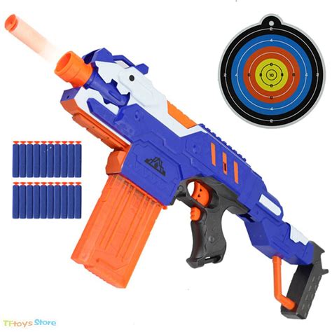 Toy Gun Plastic Electric Soft Bullet Bursts For Outdoor Nerf Shooting