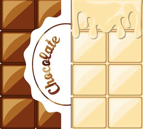 Icono De Barras De Chocolate Blanco Y Negro Vector Premium