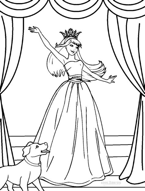 Free princesses coloring pages to print and download. Printable Barbie Princess Coloring Pages For Kids | Cool2bKids
