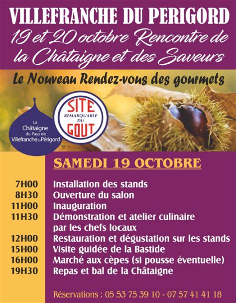 Fête De La Châtaigne à Villefranche Ces 19 Et 20 Octobre Bouzic Perigord