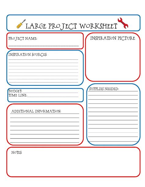 Free Project Planning Worksheet Printable
