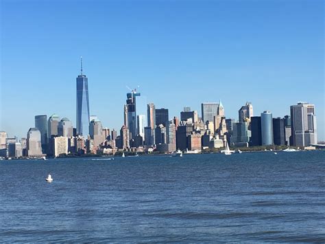 View Of Manhattan Island From The Liberty Island Liberty Island Lady