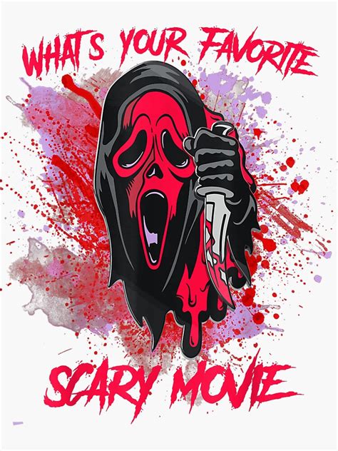 Ghostface Scream Halloween Whats Your Favorite Scary Movie Sticker