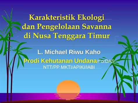 Pdf Karakteristik Ekologi Dan Pengelolaan Savanna Di Nusa