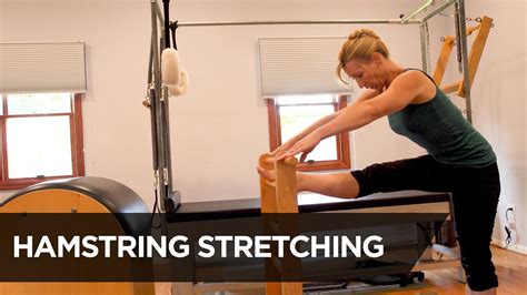 Pilates Technique For Hamstring Stretching On The High Barrel Youtube