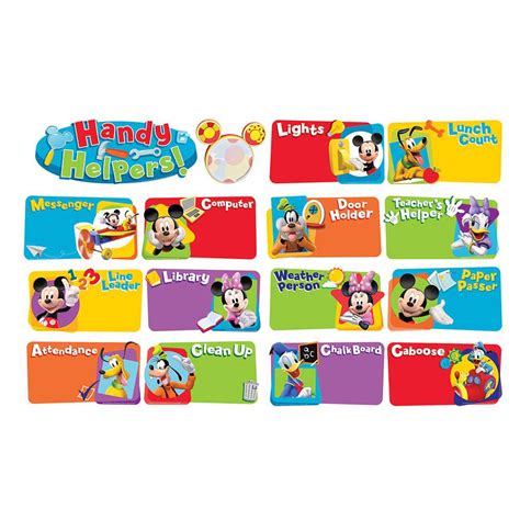 Mickey Mouse Clubhouse Handy Helpers Job Chart Mini School Bulletin