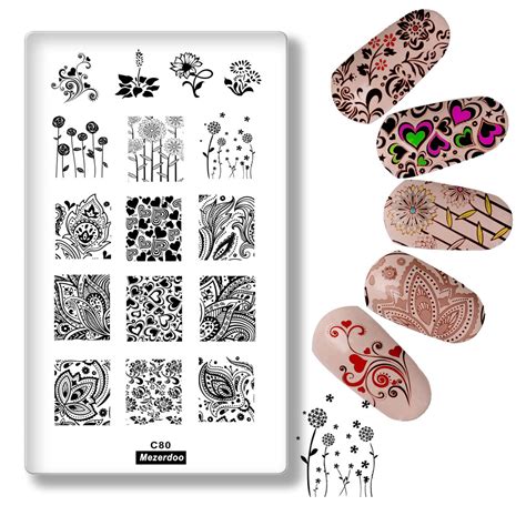 Nail Beauty Stamping Plates Diy Nails Templates Nail Art Image Stamp
