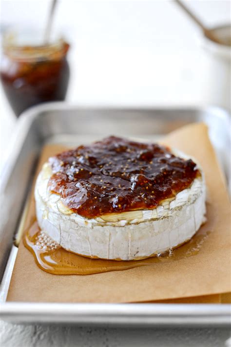 Honey Baked Brie With Fig Jam And Walnuts