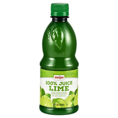 Meijer 100 Lime Juice 15 Oz Lemonade And Lime Meijer Grocery