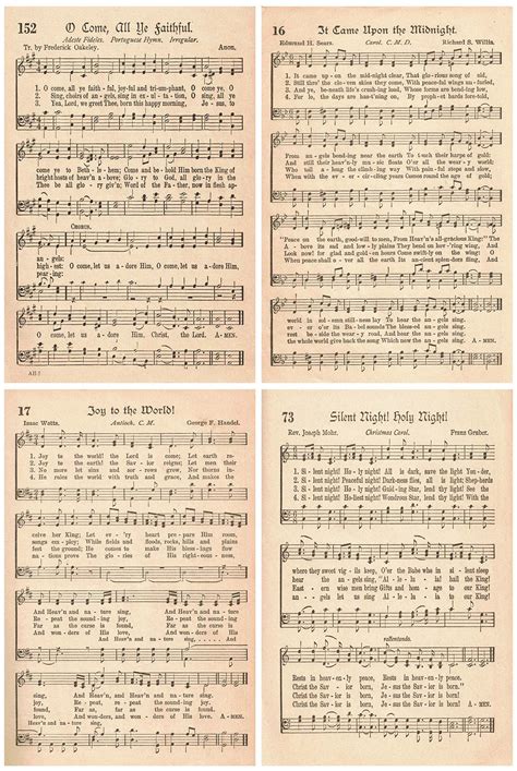 Free Vintage Christmas Sheet Music Printables Free Printable Templates