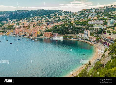 Elevated View Over Villefranche Sur Mer Alpes Maritimes Provence