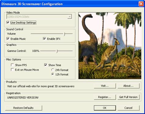 Dinosaurs 3d Screensaver تنزيل