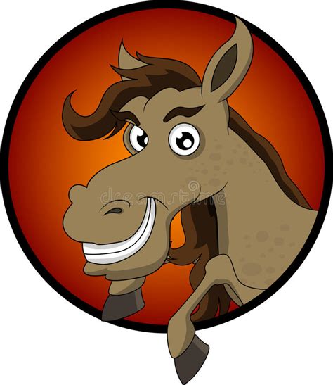 Cute Horse Head Cartoon Stock Illustration Illustration