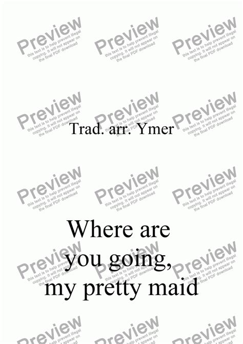 Where Are You Going My Pretty Maid Download Sheet Music Pdf File