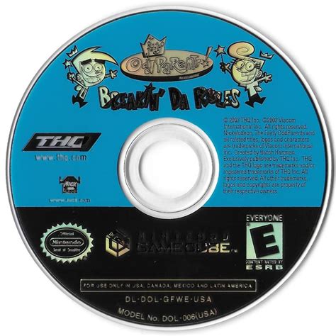 The Fairly Oddparents Breakin Da Rules 2003 Gamecube Box Cover Art