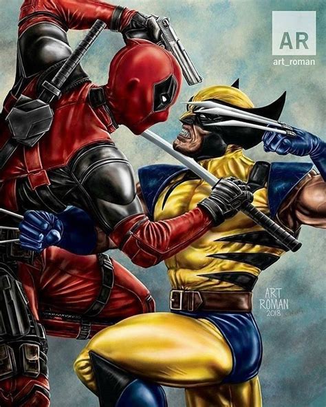 Check Out This Awesome Art Deadpool Vs Wolverine This Is Good This