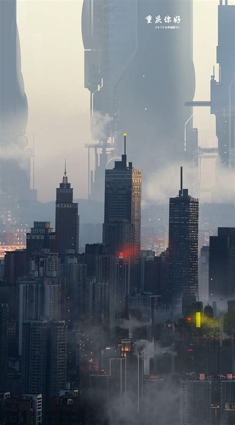 Fragments Of A Hologram Dystopia Futuristic City Cyberpunk City Sci