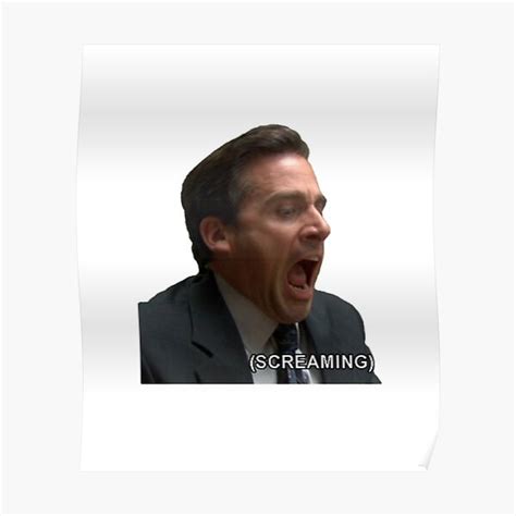 The Scream Michael Scott Poster For Sale By Justin5reus Redbubble