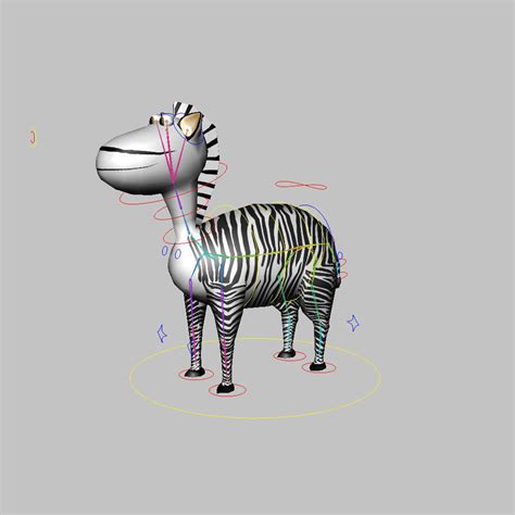 3d Model Zebra Rigged Toon Style 3d Model Vr Ar Low Poly Cgtrader