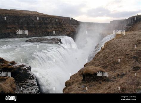 Gullfoss Golden Falls Is A Waterfall Located In The Canyon Of Hvítá