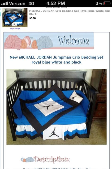 Entdecke die neuesten outfits von jordan. Jordan baby bedding | Baby boy crib sheets