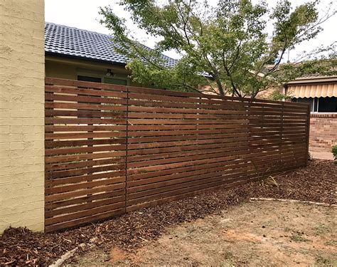 The railing is available in wooden, metal, pvc, fiberglass, composite, and cable materials. Horizontal Slat - Merbau - Fencing Canberra | Custom Fencing