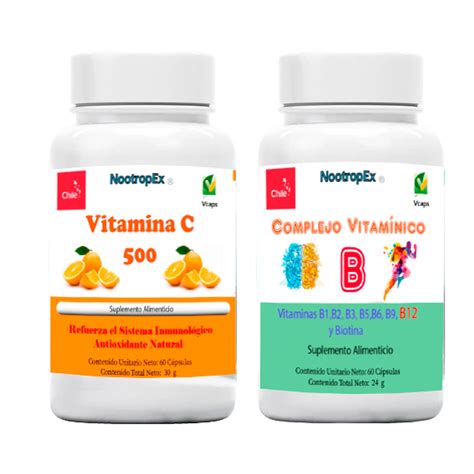 Complejo Vitamínico B Vitamina C Cápsulas Vegetale