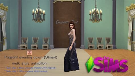 Sims 4 Catwalk Animation Pageant Gown Walking Style Inspired