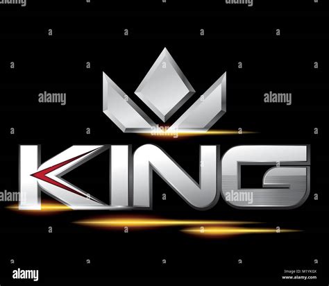 King Typography With Crown Emblem Design Vector Stock Vector Image