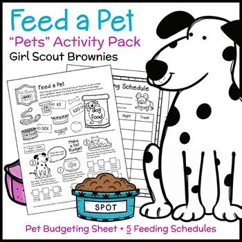 Keep a pet comfy 3. Feed a Pet - Girl Scout Brownies - "Pets" Activity Pack ...