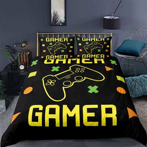 Gamepad Duvet Cover Set Modern Gamer Bedding Set For Kids Boys Etsy
