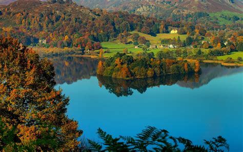 Grasmere Village Cumbria England Lake District Countryside Hills