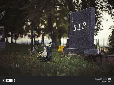 Rip Tombstone In Cemetery